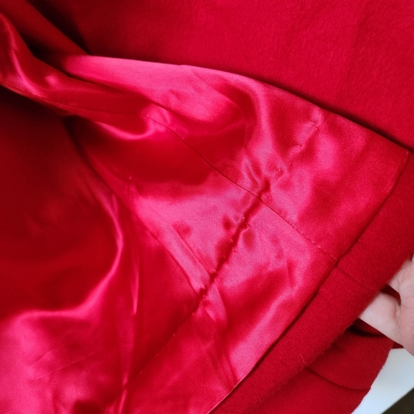 Fleurette Cashmere Coat Women's Size Large Red - Picture 11 of 13